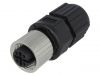 Industrial connector, male, 4A, 250V, 3 pole, M12A-03PMMP-SF8001