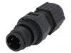Industrial connector, male, 4A, 250V, 4 pole, M12D-04BMMB-SL7001