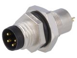 Industrial connector, male, 3A, 30V, 4-pole, LTW8-04PMMS-SH7001