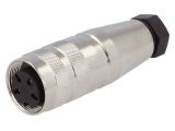 Industrial connector, female, 5A, 300V, 4-pole, C091 31D004 100 2