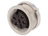 Industrial connector, female, 5A, 300V, 6-pole, C091 31N006 100 2