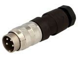Industrial connector, male, 5A, 300V, 4-pole, T 3300 002