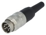 Industrial connector, male, 5A, 100V, 8-pole, T 3504 001