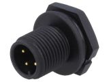 Industrial connector, male, 4A, 250V, 4-pole, M12P-04PMMS-SC