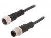 Sensor cable, male/female, 2A, 30V, 8-pin, 0.5m
