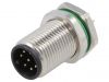 Industrial connector, male, 4A, 30V, 4 pole, M8S-04PMMR-SF8001