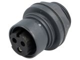 Industrial connector, female, 12A, 277V, 3-pole, PXP6012/03S/ST