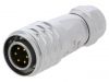 Industrial connector, male, 5A, 200V, 4 pole, SF1210/P4I