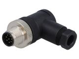 Industrial connector, male, 4A, 250V, 4 pole, SM12-CRP-A4Q-1B7