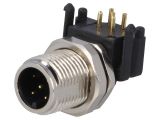 Industrial connector, male, 4A, 30V, 4 pole