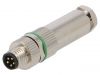 Industrial connector, female, 4A, 250V, 4 pole, SM12-S90C-D4F-2A010