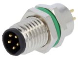Industrial connector, male, 3A, 30V, 4 pole