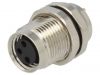 Industrial connector, female, 3A, 30V, 4 pole