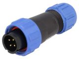 Industrial connector, male, 5A, 200V, 4-pole, SP1310/P4IN