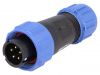 Industrial connector, male, 13A, 250V, 3 pole, SP1310/P3N