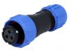 Industrial connector, male, 5A, 125V, 6 pole, SP1310/P6IN