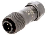 Industrial connector, male, 13A, 250V, 2-pole, ST1210/P2