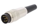 Industrial connector, male, 5A, 60V, 8-pole, SV 80