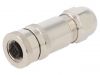 Industrial connector, female, 4A, 60V, 5 pole, T4110401051-000