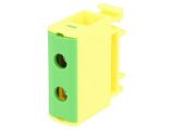 Редова клема, едноредова, VC05-0193, 35mm2, 135A, 1kV, жълт/зелен