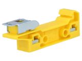 Mounting adapter, yellow, DIN, wide. 11mm, polyamide, TS35, -25~100°C