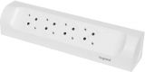Power strip without cable 4 sockets, 16A, 230V, for corner mounting, white, LEGRAND 694503