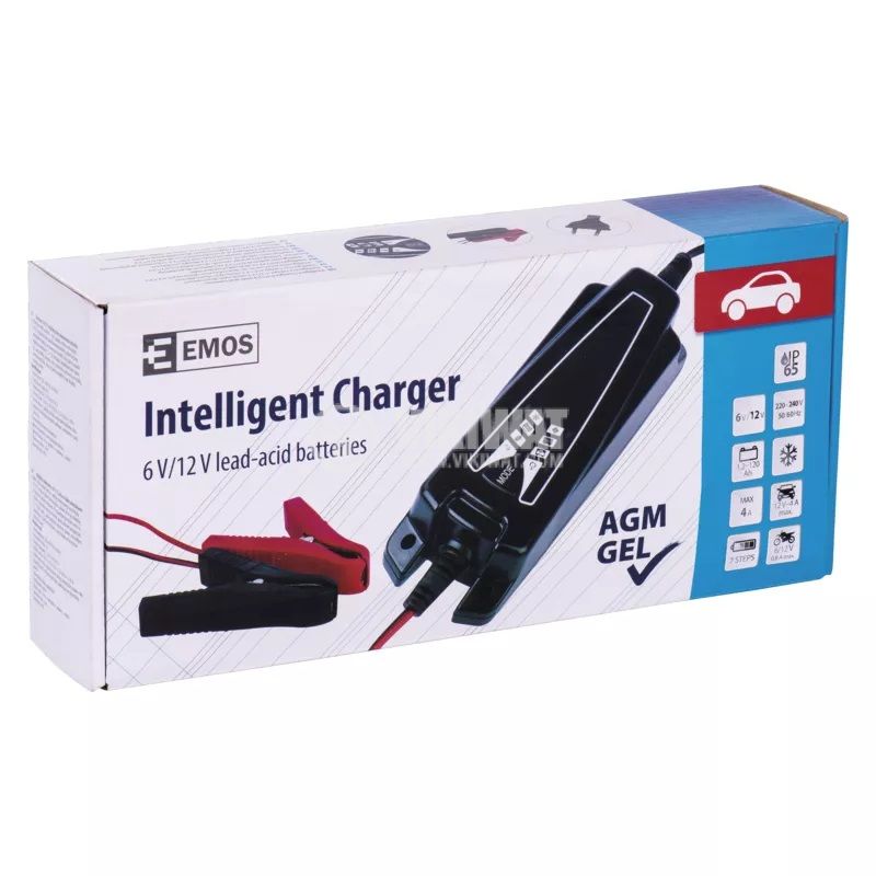 Car battery charger 6/12VDC, 4A, N1014  - 3