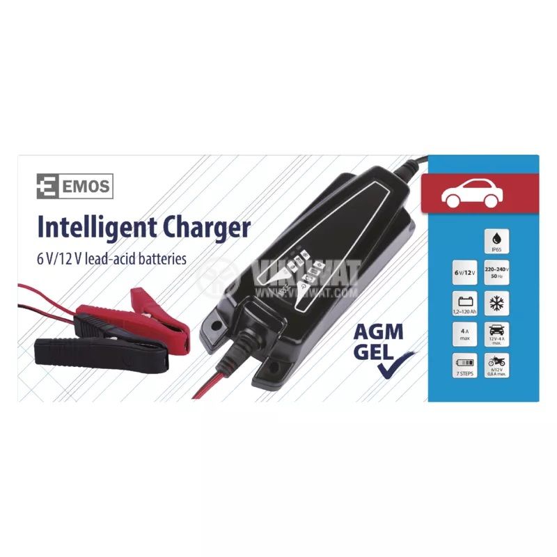 Car battery charger 6/12VDC, 4A, N1014  - 5