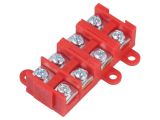Luster terminal, polyamide, 4-pole, 4mm2, 32A, 380V, red
