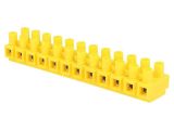 Luster terminal, polyamide, 12-pole, 4mm2, 32A, 690V, yellow
