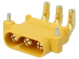 DC Connector MR30PW-M, 90° angled, socket, male