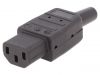 AC Power plug, IEC 60320, 250VAC, 10A, CP22S