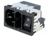 AC Power socket, IEC 60320, 250VAC, 10A, KMF1.1191.11