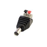Захранващ конектор 5.5x2.1mm, пружинна клема, мъжки