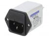 AC Power socket, IEC 60320, 250VAC, 2A, RIR0222H