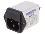 AC Power socket, IEC 60320, 250VAC, 4A, RIR0422H