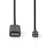 Cable USB Type-C - HDMI/M, 2m, 4K, black, nickel plated connectors - 2