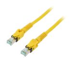 LAN кабел, S/FTP, cat. 6a, Cu, жълт, 1m, 27AWG