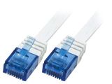 LAN кабел, U/UTP, cat. 6, Cu, бял, 0.25m, 32AWG