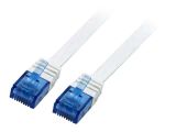 LAN кабел, U/UTP, cat. 5e, CCA, бял, 0.5m, 30AWG
