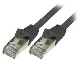 LAN кабел, F/UTP, cat. 5e, CCA, черен, 0.25m, 26AWG