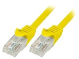 LAN кабел, U/UTP, cat. 5e, CCA, жълт, 0.25m, 26AWG