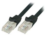 LAN кабел, U/UTP, cat. 5e, CCA, черен, 0.5m, 26AWG 123678