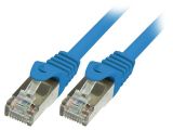 LAN кабел, F/UTP, cat. 5e, CCA, син, 0.5m, 26AWG