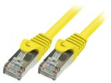 LAN кабел, F/UTP, cat. 5e, CCA, жълт, 1m, 26AWG