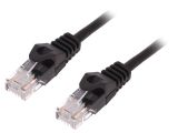 LAN кабел, U/UTP, cat. 5e, CCA, черен, 1.5m, 26AWG