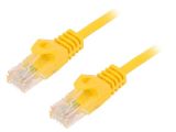 LAN кабел, U/UTP, cat. 5e, CCA, жълт, 1.5m, 26AWG 123702