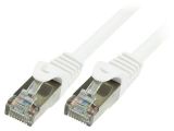 Patch cord, F/UTP, cat. 6, CCA, White, 0.25m, 26AWG