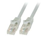 LAN кабел, U/UTP, cat. 6, CCA, сив, 250mm, 24AWG