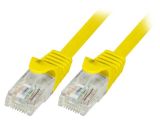 LAN кабел, U/UTP, cat. 6, CCA, жълт, 0.25m, 24AWG